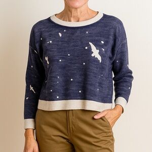 LIKE NEW: Yoshi Kondo 100% wool indigo women’s sweater | size M | excellent con.